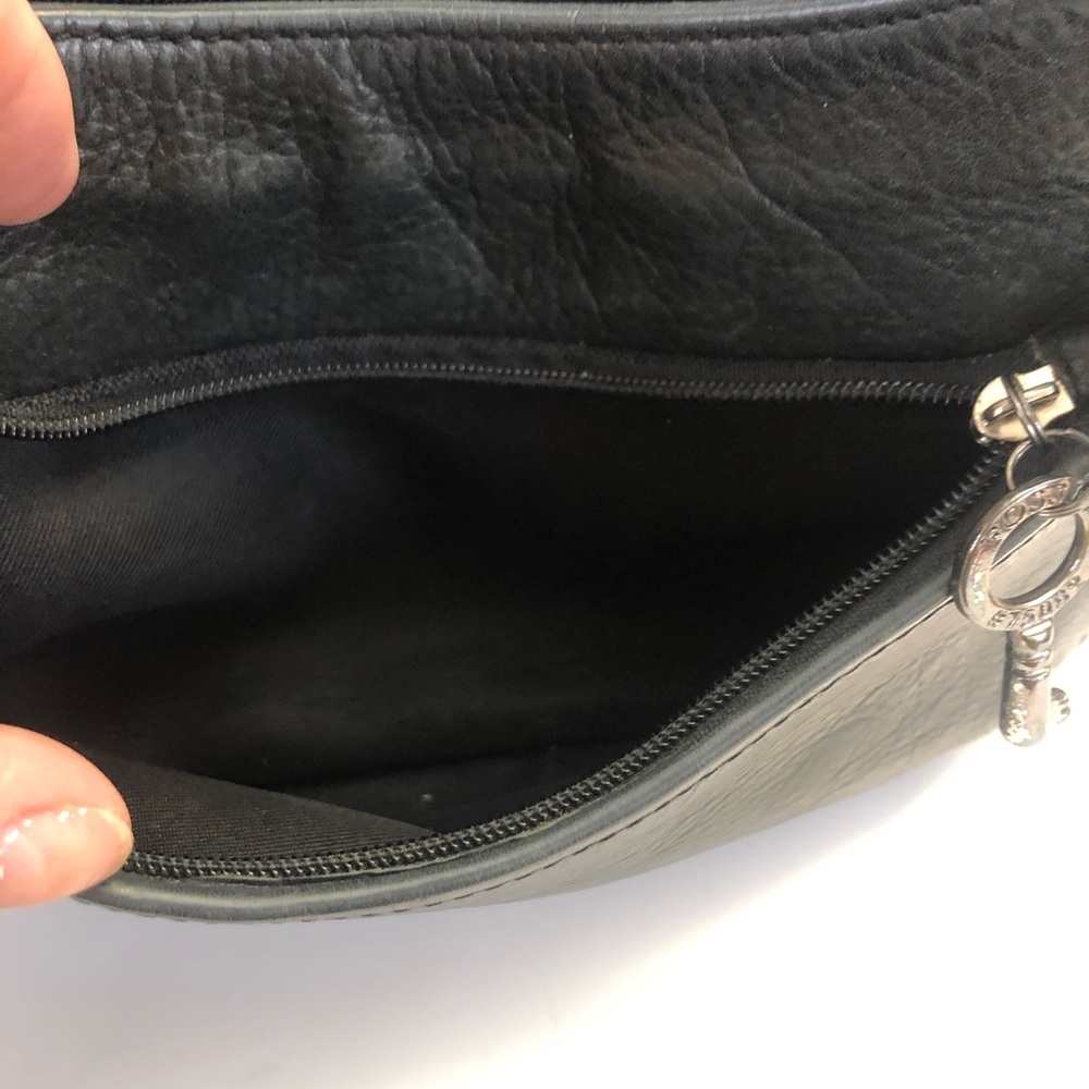 Fossil black leather crossbody - Picture 4 of 7